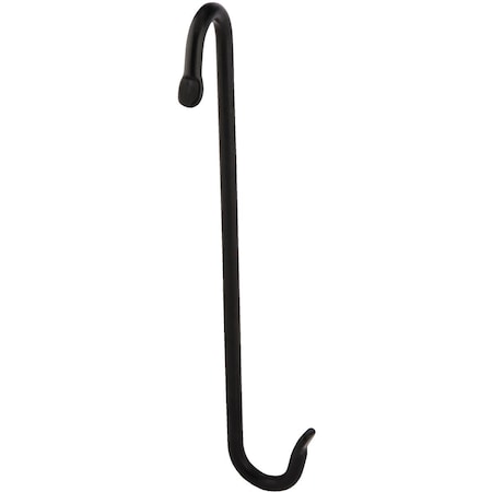 Panacea 8'' Black Powder-Coated Wrought Iron S-Hook Plant Hanger 89409
