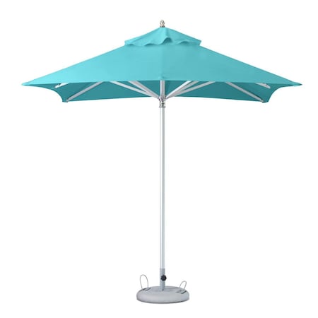 Homeroots 8ft Aqua Polyester Square Market Patio Umbrella 491963