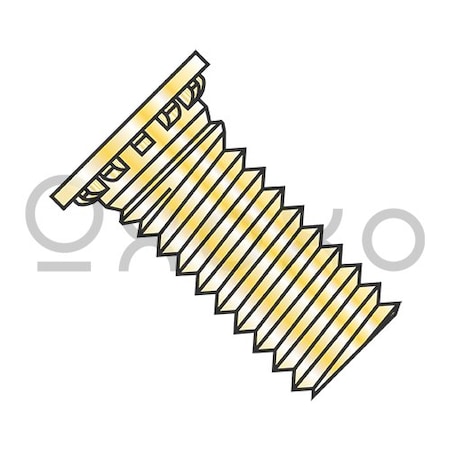 Oxoxo 4-40X1 1/8 Self Clinching Stud F/T Hardened Steel Zinc Yellow And Bake, 10000PK 343466