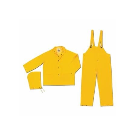 Mcr Safety Classic Series Limited Flammability 3-Pc Rain Suit, Jacket/Hood/Pants, 0.35 mm,  611-FR2003L