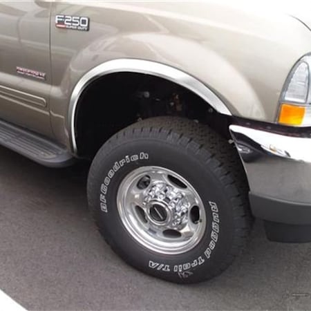 Putco Fender Lip Trim, Full Wheel Well; Polished; Stainless Steel; 1.5 Inch Width; With Trim For 4 97216