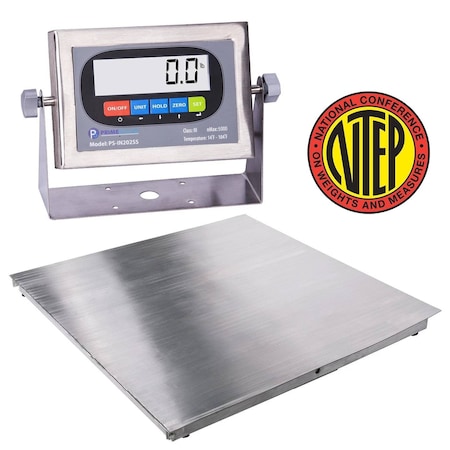 Prime Systems New Prime Scale Series 4x4 Stainless Steel Floor Scale 5000x1lb 48x48 CS2010-4x4SSF-new3