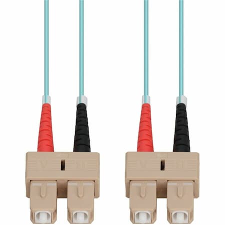 Add-On 1M SC (MALE) TO SC (MALE) AQUA OM4 DUPLEX OFNP (PLENUM-RATED) FIBER PATCH CABLE ADD-SC-SC-1M5OM4P