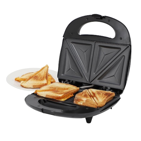 Megachef Electric Compact Aluminum Nonstick Sandwich Maker in Black MC-SLS1003