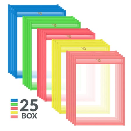 C-Line Products Shop Ticket Holder, Neon Color, 9x12", PK25 43910