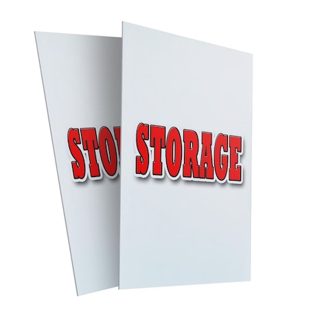 Signmission Storage, Plastic Signs Only 24 Inch x 36 Inch, Corrugated Plastic, 2PK CSB-2436-2PACK-Storage