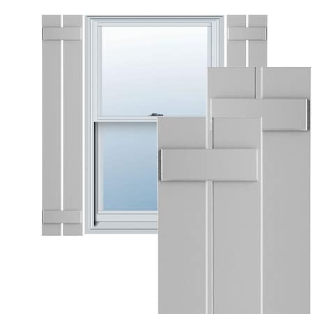 Ekena Millwork True Fit PVC Two Board Spaced Board-n-Batten Shutters, Primed, 11 1/4"W x 54"H TFP101SBF11X054PR