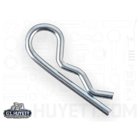 Huyett Bridge Pin, Zn Plt Spg Stl, .080 Wire Dia x 1.188 L x .25 In Eye Dia x Fits .25 to 3/8 Shft BP-213