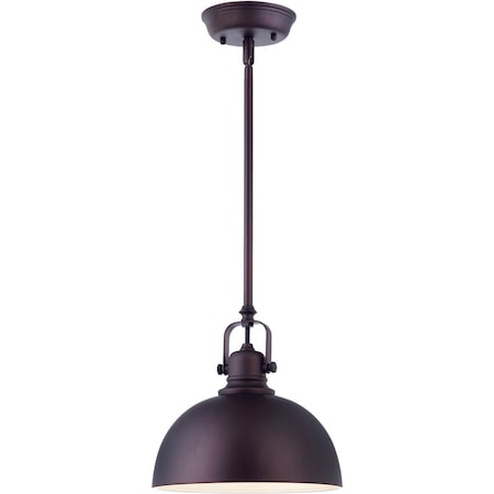 Home Impressions 1-Bulb Oil Rubbed Bronze Incandescent Rod Pendant Light Fixture IPL222B01ORB-B