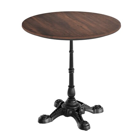 Flash Furniture Acadia 31.25 in Round Indoor Outdoor Tabletop, Dark Brown, TopGuard HPL, 22.75 in x 22.75 in ST-RD31-WBR-SDAT2222-GG