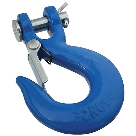 National Hardware 3243BC Series Clevis Slip Hook with Latch, 2600 lb Working Load, Steel, Blue N265-470