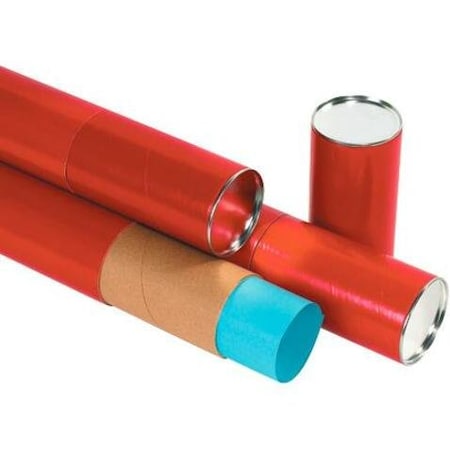 Partners Brand Premium Telescoping Tubes, 3" x 30", Red, PK24 TT3030