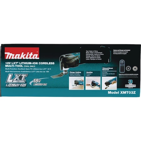 Makita 18V LXT Lithium-Ion Cordless Oscillating Tool, Tool Only XMT03Z