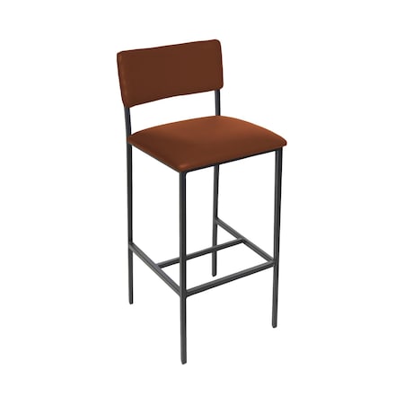 Bfm Seating Meghan Counter Height Stool, Grade 4 Upholstered Seat & Back - Steel Frame - Sand Black Finish JS33HM2183-2183SB