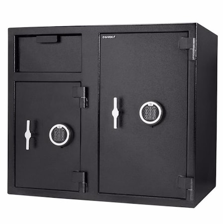 Gourmetgalley 2.58-4.68 cu ft. Two Locker Keypad Depository Safe - Black GO1688957