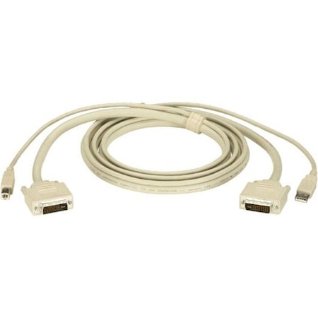 Black Box BLACK BOX KVM CPU Cable - DVI-I, USB, 15-ft. 4.5-m EHN900024U-0015