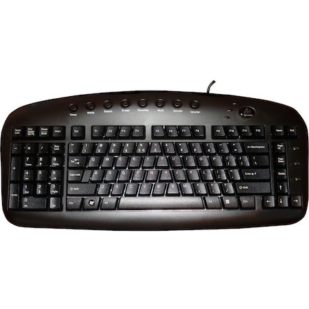 Ergoguys LEFT HANDED KEYBOARD WIRED USB BLACK BY ERGOGUYS KBS-29BLK