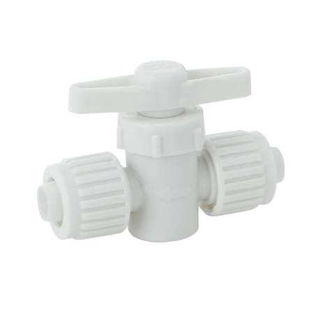 Flair-It 1/2'' PEX x 1/2'' PEX Plastic White Straight Stop Valve 16880