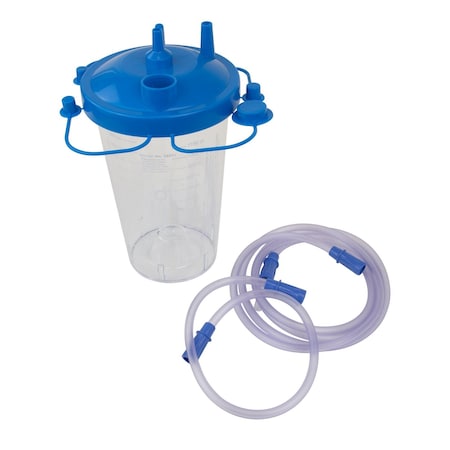 Dynarex Disposable Suction Canister w/Float Valve Shutoff, 1200cc Canister w/Tubing, 30PK 32221