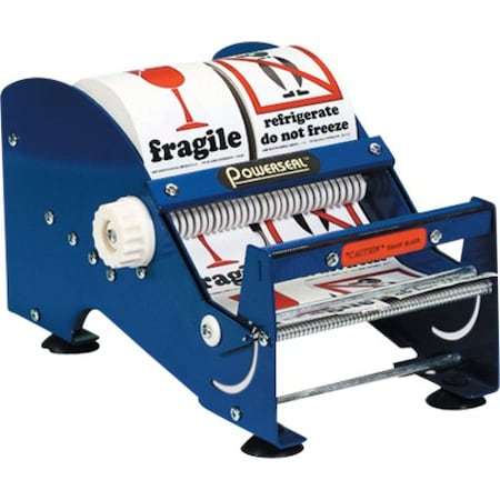 Partners Brand Table Top Label Dispenser, 6", Blue, 1 Each SL9506