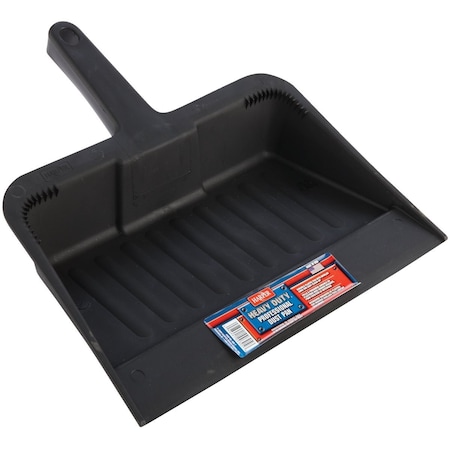 Harper 12'' Black Plastic Heavy Duty Professional Dust Pan 480-7