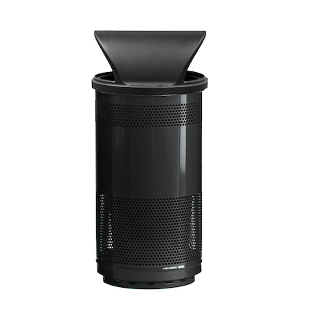 Witt Industries Outdoor Perforated Receptacle with Hood Top SC35P-01-HT