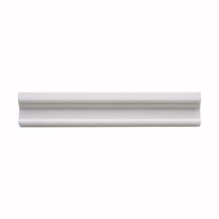 Apollo Tile Snow White 2x12 Thassos Marble Polished Chair Rail Tile Trim 1.67 sqft/case, 10PK APLMTS885PA