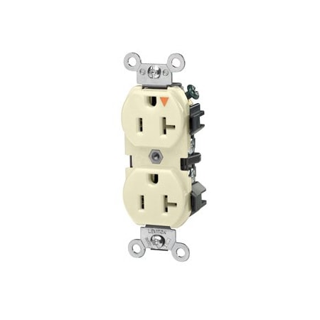 Leviton Industrial Series Heavy Duty Grade Duplex Receptacle, 20 Amp, 125 Volt 5362-IGT