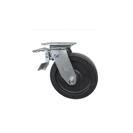 Service Caster 8 Inch Polyolefin Swivel Caster with Roller Bearing and Total Lock Brake SCC SCC-TTL30S820-POR