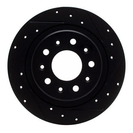 Dynamic Friction Co DFC Brake Rotor - Drilled and Slotted - Black 633-47075R