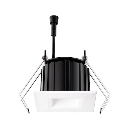 Elco Lighting 1in Square Recessed Architectural Oak Downlight, 900lm, 3000K, 38 degrees, Black with White Trim E1AK12F30B