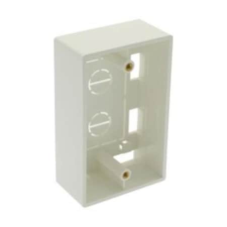Cable Wholesale Single Gang Surface Mount Box, White 300-626WH
