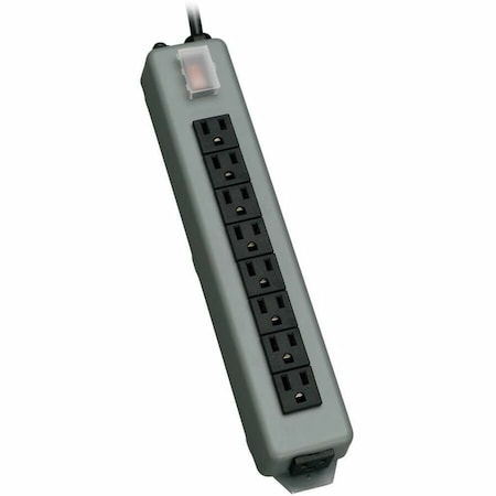Tripp Lite Outlet Strip, Industrial, 9 5-15R, 5-15P, 15 ft., Gray UL17CB-15