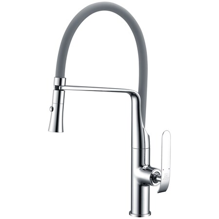 Anzzi Accent Polished Chrome Pull-Down Sprayer Kitchen Faucet KF-AZ003
