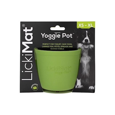Innovative Pet Products Pty Ltd Slow Feeder Yoggie Pot Green Rubber For Dogs Green LM5301GN-DR
