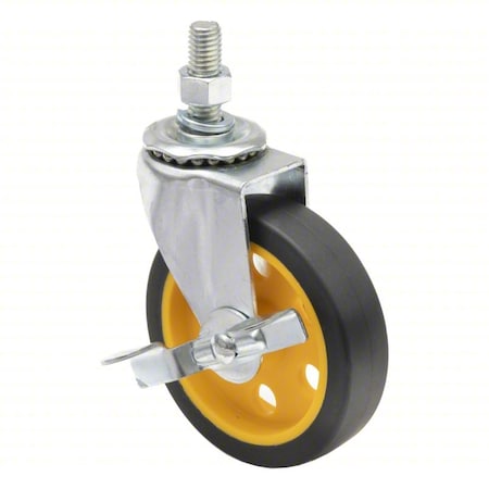 Rock N Roller Swivel Caster, Yellow, 4" Wheel Dia. RCSTR4X1