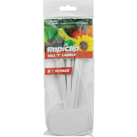 Rapiclip 8'' Plastic Plant & Garden Marker T-Label, 10PK 818