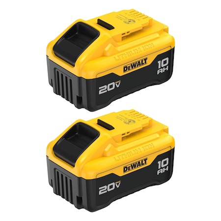 Dewalt 20V MAX* XR(R) 10.0Ah Lithium Ion Battery (2 PK) DCB210-2