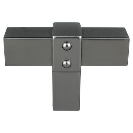 Berenson Hardware 2 in. Rivet Rebel T-Shape Cabinet Knob, Slate 5096-4SLT-P