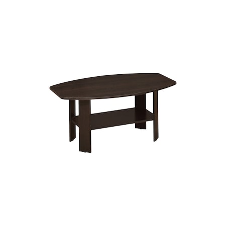 Homeroots Set of Three 36" Brown Coffee Table With Shelf, 3PK 366079
