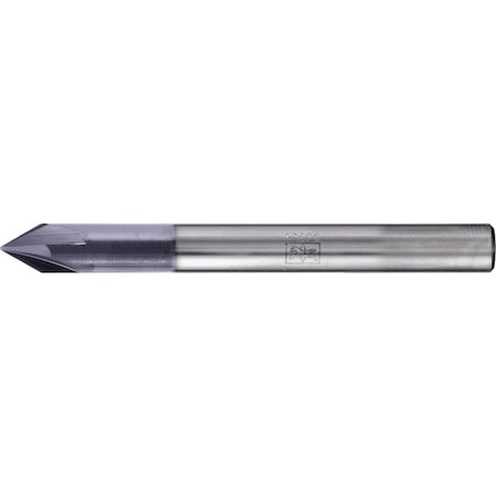 Pferd PFERD Deburring End Mill, 4 flutes, 60Deg 1/4'' Dia, 7/32'' APMX, 3-1/2'' OAL, cylindrical shank 23003017