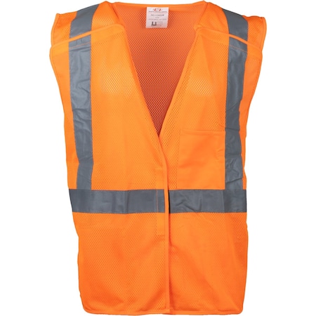 Pip ANSI Type R Class 2 Dual Sized Value Mesh Breakaway Vest 302-V205OR-4X/5X