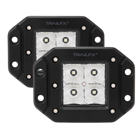 Trailfx LED Driving-Fog Light, 4 Clear High Intensity LED 5 Watt Bulbs 2X2FMF2