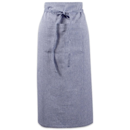 Fastfood Chambray Bistro Apron, Blue Solid FA1535258