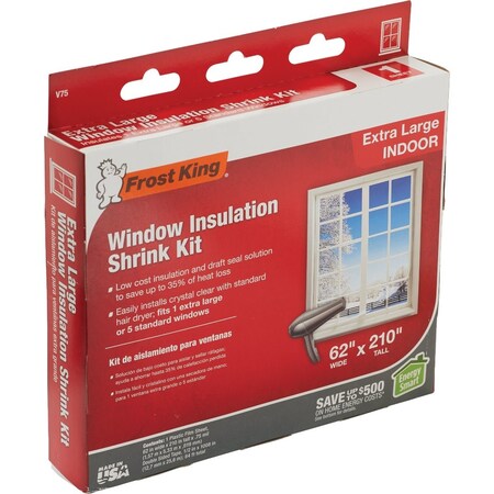 Frost King 62'' x 210'' Indoor Shrink Film Window Kit V75H