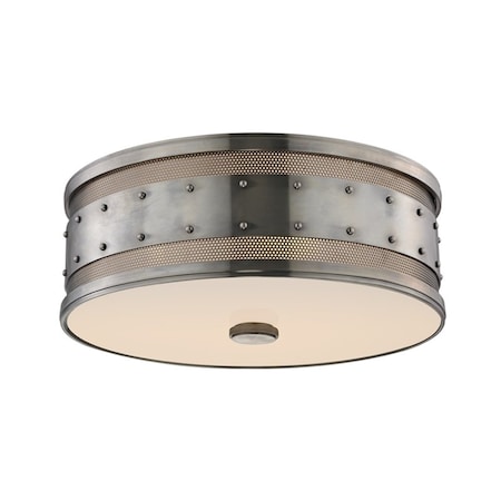 Hudson Valley Lighting Gaines 3 Light Flush Mount 16 In. Historic Nickel 2206-HN