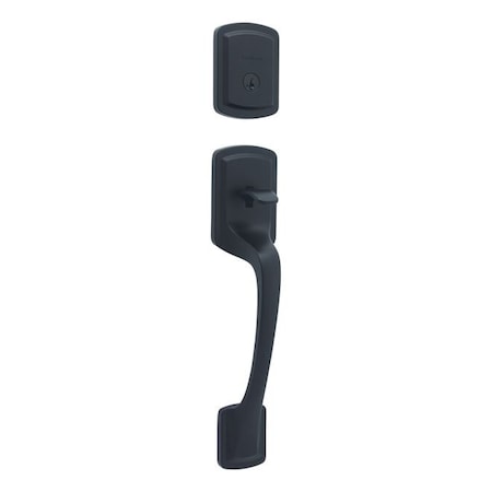 Kwikset Residential Handlesets Single Cylinder Matte Black 818PGHLIP-514S.STRKP