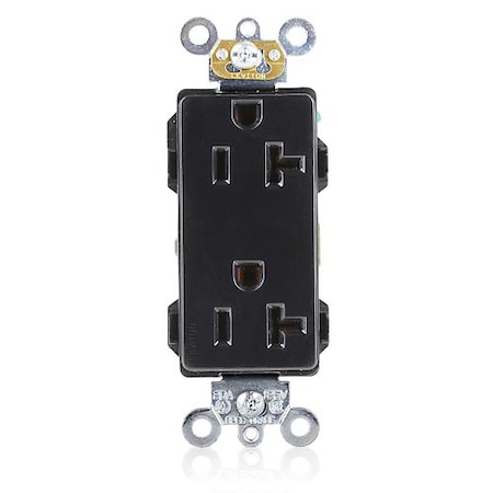 Leviton PlugsandReceptacles, 20A, 125VAC, Blk, Nylon 16362-E