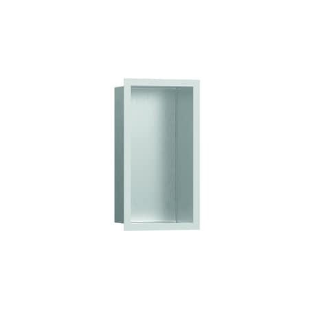 Hansgrohe XtraStoris Individual Wall Niche Brushed Stainless Steel w/ Design Frame 12"x 6"x 4" in Matte White 56094700