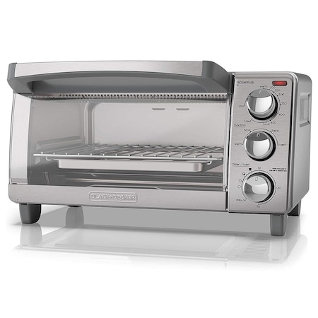 Black & Decker Natural Convection 4 Slice Toaster Oven in Stainless Steel TO1760SS